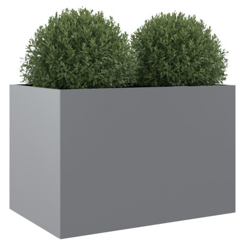 Plantekasse 62 x 40 x 39 cm - galvaniseret stål, sølvfarvet