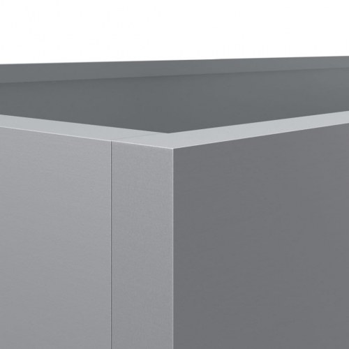 Plantekasse 62 x 40 x 39 cm - galvaniseret stål, sølvfarvet