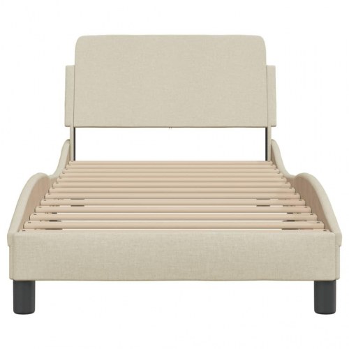Sengeramme med sengegavl Dover - creme 90 x 200 cm