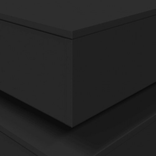 Sofabord med LED-lys 90x50x40 cm sort