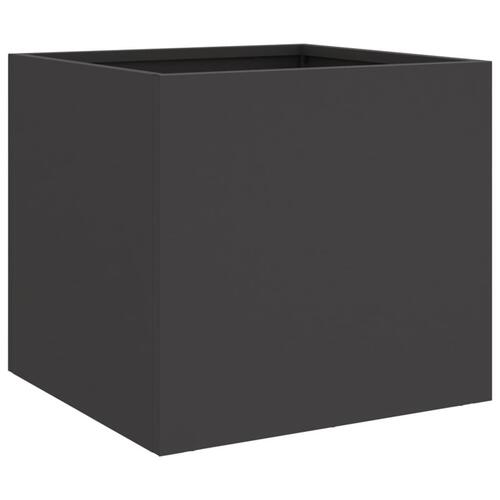 Plantekasser 2 stk. 32x30x29 cm stål sort