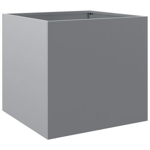 Plantekasse 49 x 47 x 46 cm - galvaniseret stål, sølvfarvet