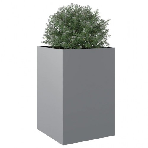 Plantekasse i galvaniseret stål - sølvfarvet, 52 x 48 x 75 cm