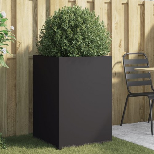 Plantekasse i stål 52 x 48 x 75 cm - sort