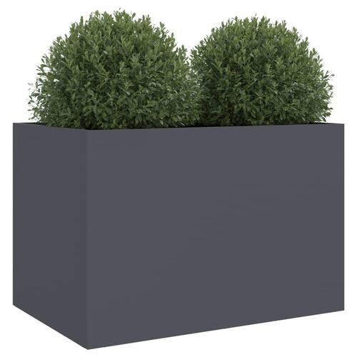 Plantekasse 62x40x39 cm stål antracitgrå