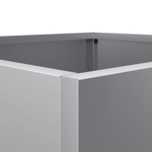 Plantekasse 32x29x75 cm galvaniseret stål sølvfarvet