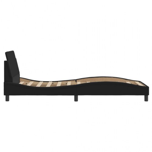Sengeramme med sengegavl Dover sort 80 x 200 cm