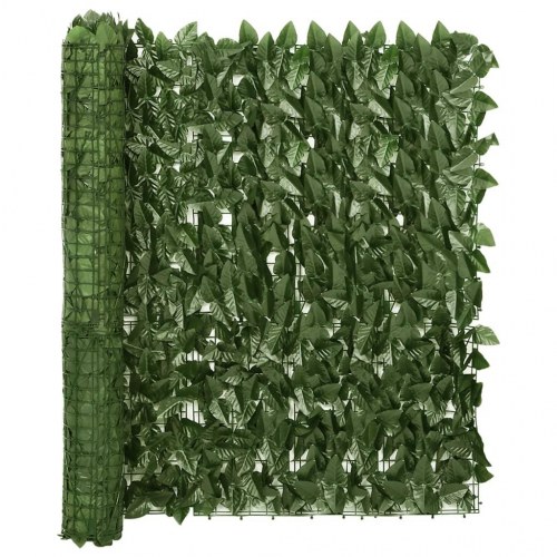 Altanafskærmning 200×100 cm - mørkegrønne blade, kunstigt hegn