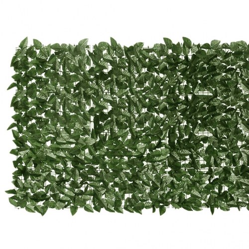 Altanafskærmning 200×100 cm - mørkegrønne blade, kunstigt hegn