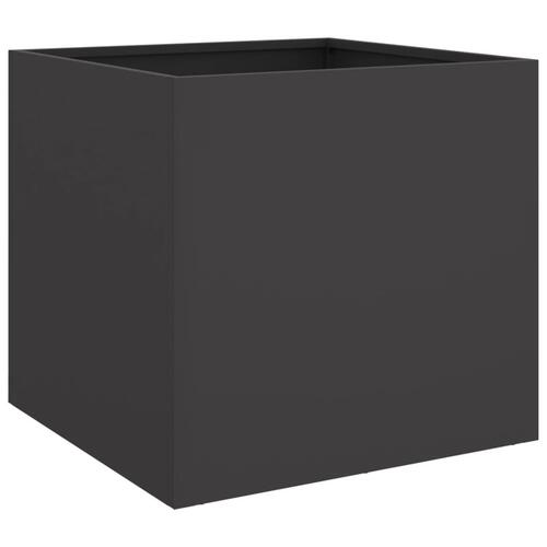 Plantekasser 2 stk. 42x40x39 cm koldvalset stål sort