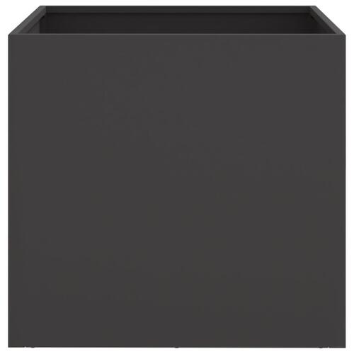 Plantekasser 2 stk. 42x40x39 cm koldvalset stål sort