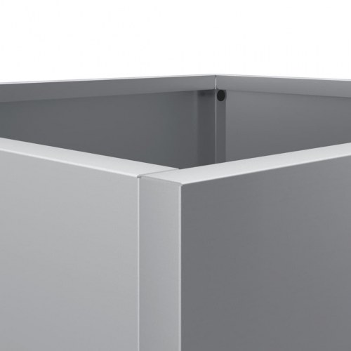 Plantekasse i galvaniseret stål 42 x 40 x 39 cm - sølvfarvet