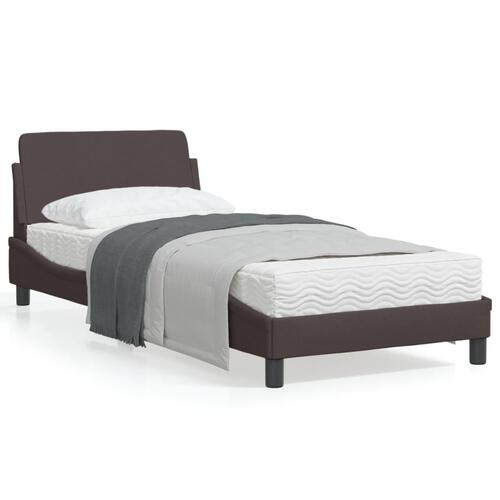 Sengeramme uden madras Mørkebrun 90x200 cm Stof
