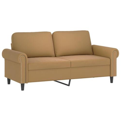 2-personers sofa 140 cm fløjl brun