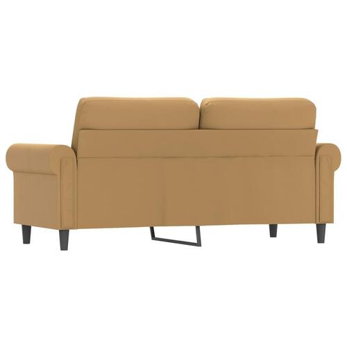 2-personers sofa 140 cm fløjl brun