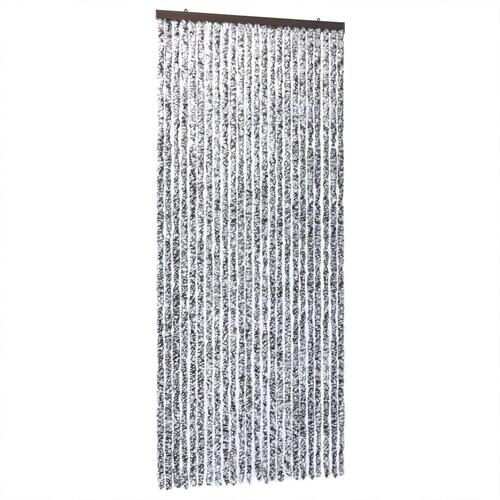 Flueforhæng 100x200 cm chenille brun og beige
