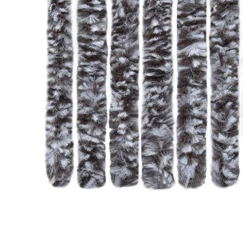 Flueforhæng 100x200 cm chenille brun og beige
