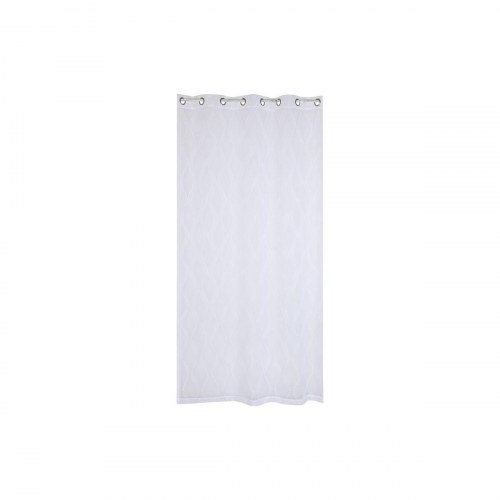Gardin - hvid, 140 × 260 cm, polyester med broderi