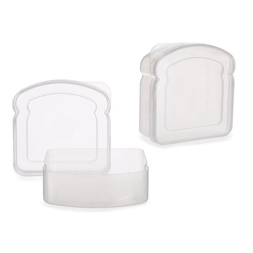 Madkasse til Sandwich Gennemsigtig Plastik 12 x 4 x 12 cm (24 enheder)