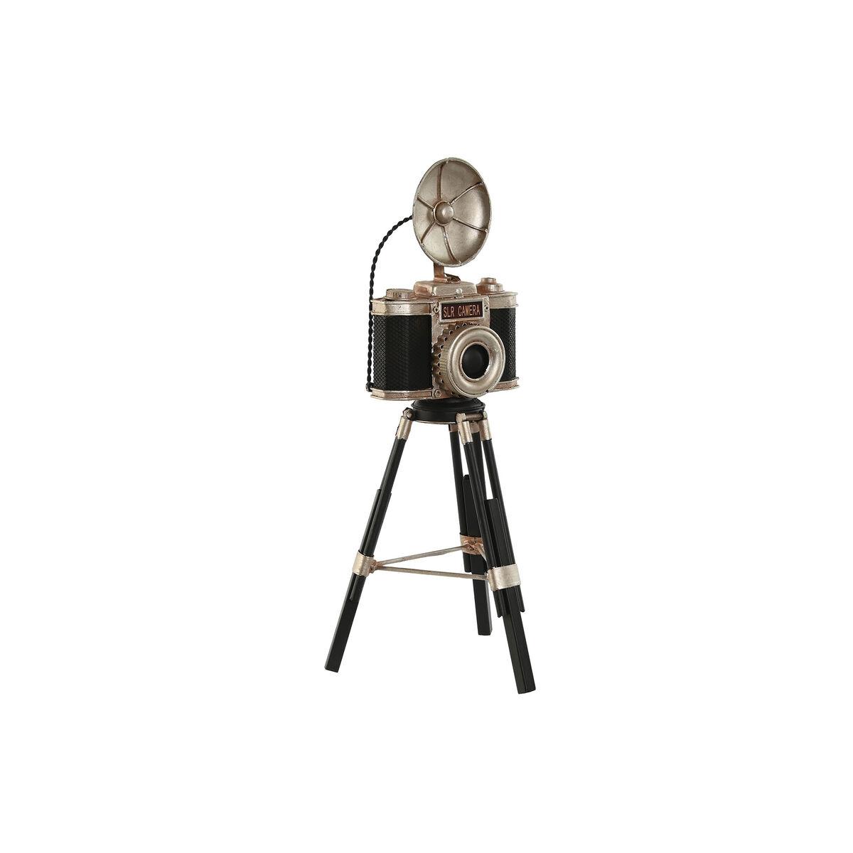 Dekorativ Figur Home Esprit Sort Sølvfarvet Kamera Vintage 15 X 17 X 37 Cm