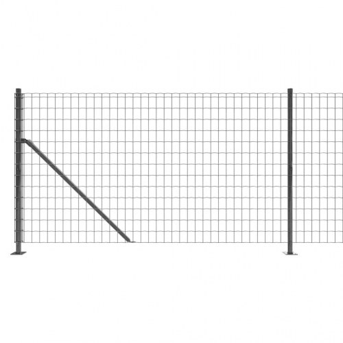 Trådhegn med flange 0,8x10 m antracitgrå
