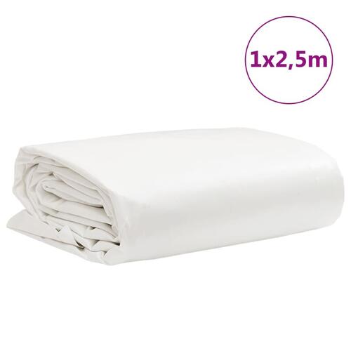 Presenning 1x2,5 m 650 g/m² hvid