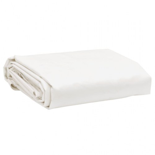 Presenning 1 × 2,5 m - hvid 650 g/m², kraftig PVC-belagt kanvas