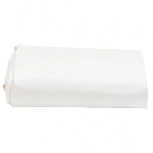 Presenning 1 × 2,5 m - hvid 650 g/m², kraftig PVC-belagt kanvas