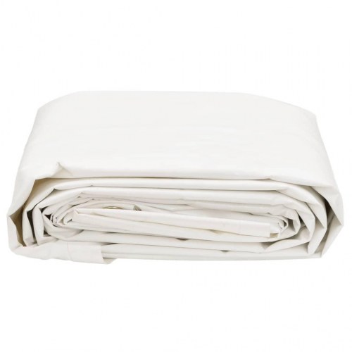 Presenning 1 × 2,5 m - hvid 650 g/m², kraftig PVC-belagt kanvas
