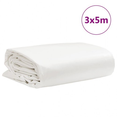 Presenning 3 x 5 m 650 g/m² - hvid