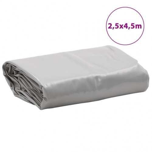 Presenning 2,5 × 4,5 m - 650 g/m², grå