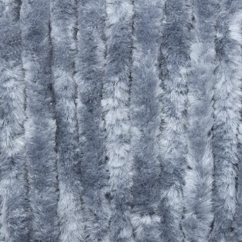 Flueforhæng 100 × 230 cm i chenille - sølvfarvet dørgardin