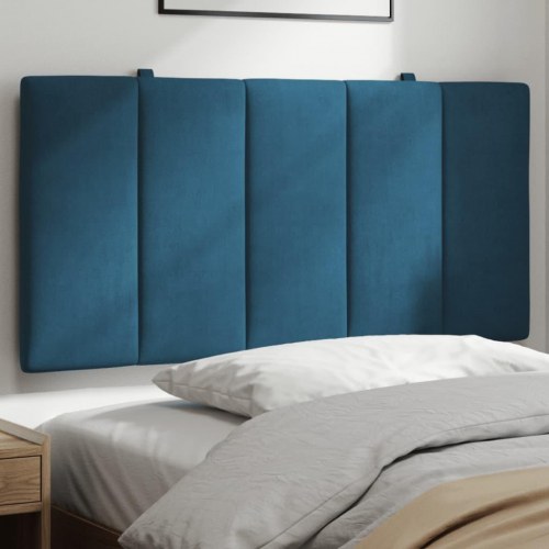 Gavlpude Hanko 100 cm - velour, blå sengegavlspude