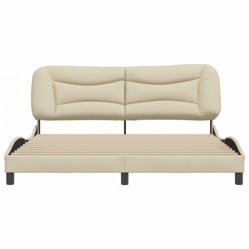 Sengeramme med hovedgærde Hvar 180 x 200 cm uden madras - creme