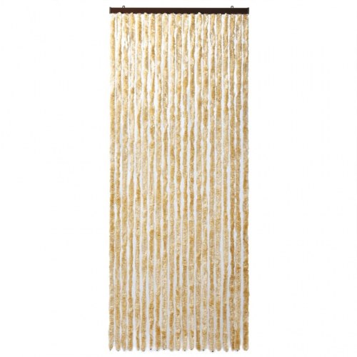 Flueforhæng 100 x 230 cm i chenille - beige