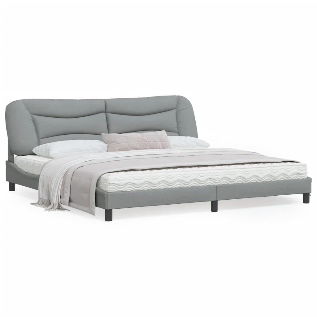 Sengeramme uden madras Hvar 200x200 cm stof lysegrå