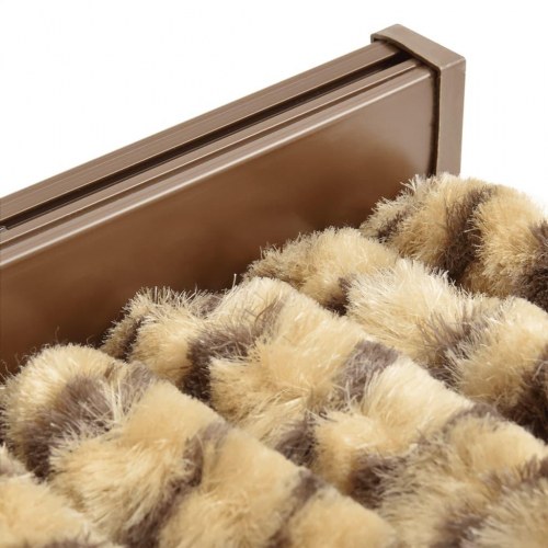 Flueforhæng 100 × 230 cm i chenille - beige/brun