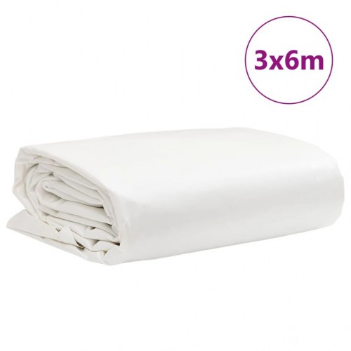 Presenning 3 x 6 m 650 g/m² - hvid