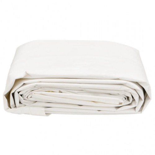 Presenning 2,5 × 4,5 m - 650 g/m², hvid, kraftig