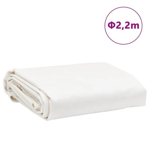 Presenning Ø 2,2 m 650 g/m² hvid