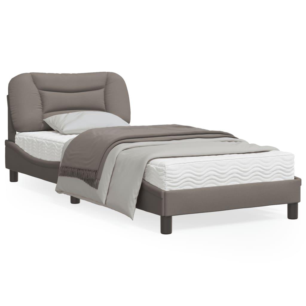 Sengeramme uden madras Hvar 90x200 cm stof gråbrun
