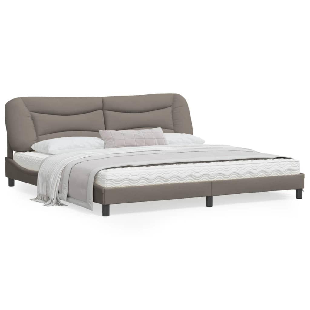 Sengeramme uden madras Hvar 200x200 cm stof gråbrun