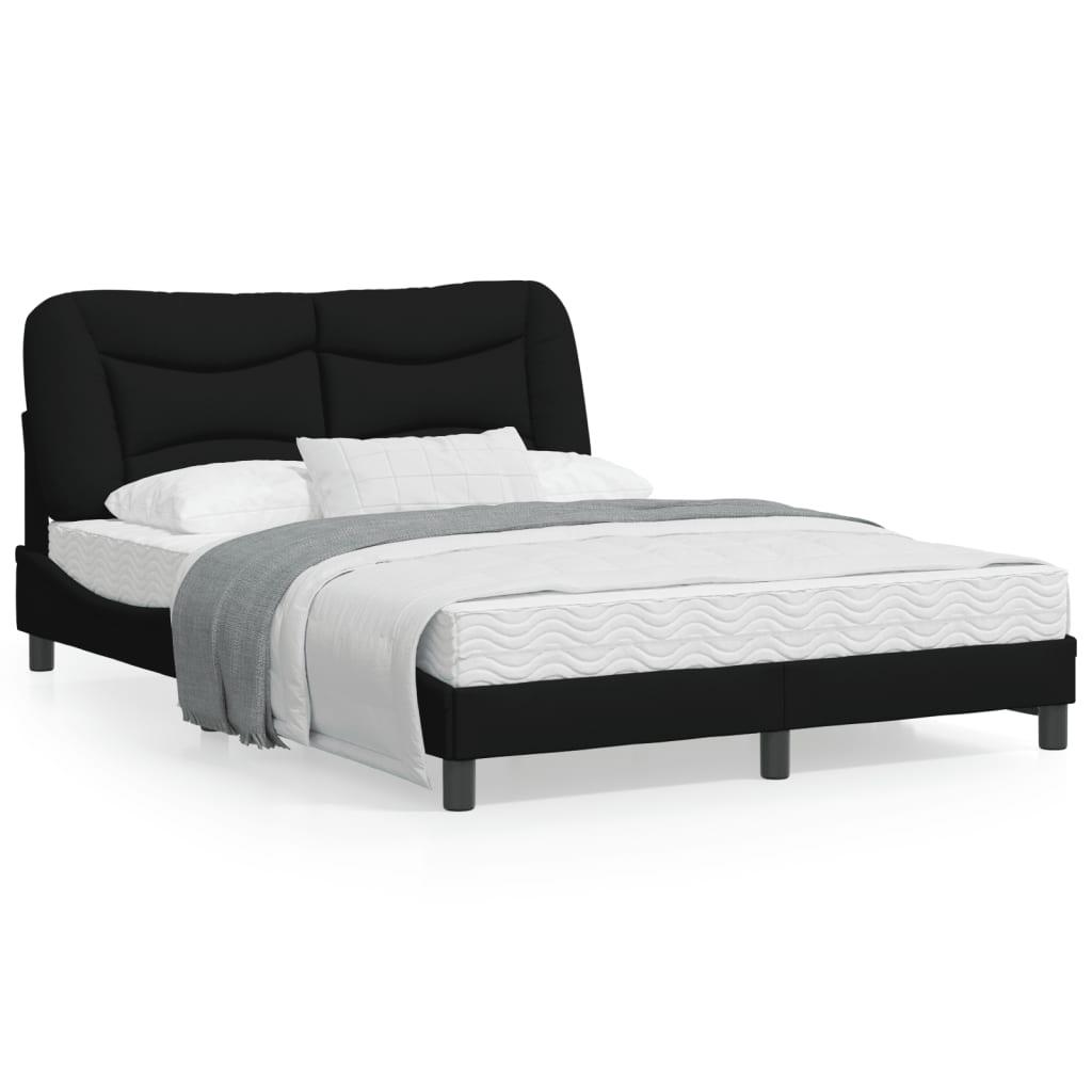 Sengeramme Med Sengegavl 140x200 Stof Sort