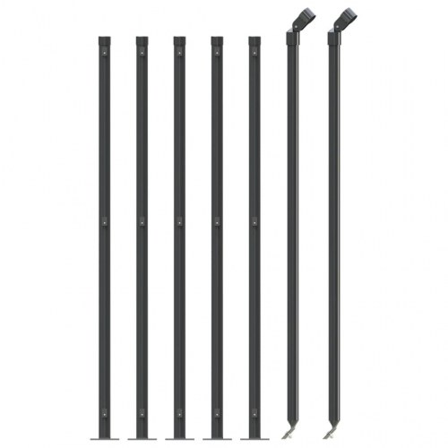 Trådhegn med flange 1x10 m antracitgrå