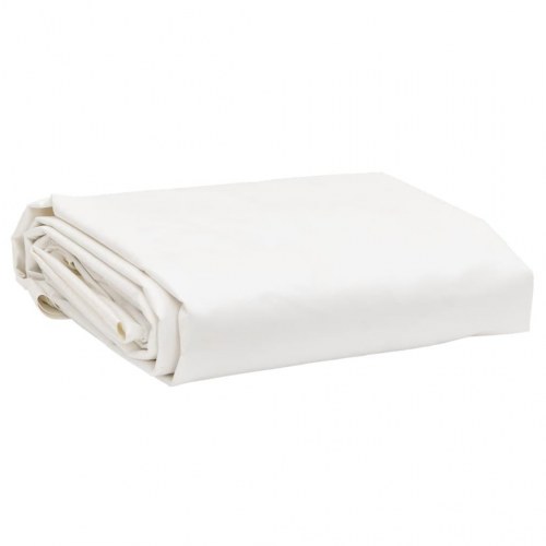 Presenning 5 × 8 m - 650 g/m², hvid kraftig tarp
