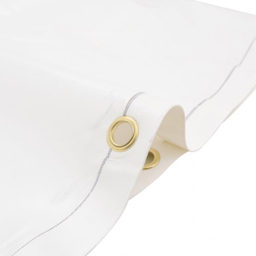 Presenning 5 × 8 m - 650 g/m², hvid kraftig tarp