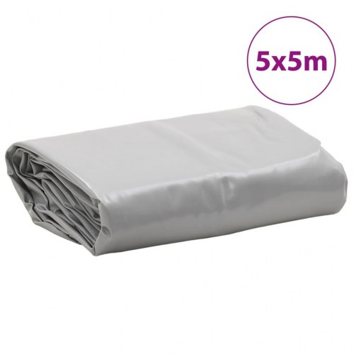 Presenning 5 × 5 m - 650 g/m², grå
