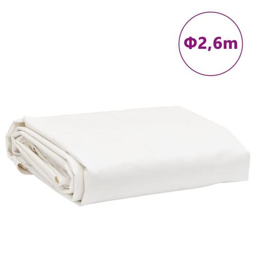 Presenning Ø 2,6 m 650 g/m² hvid