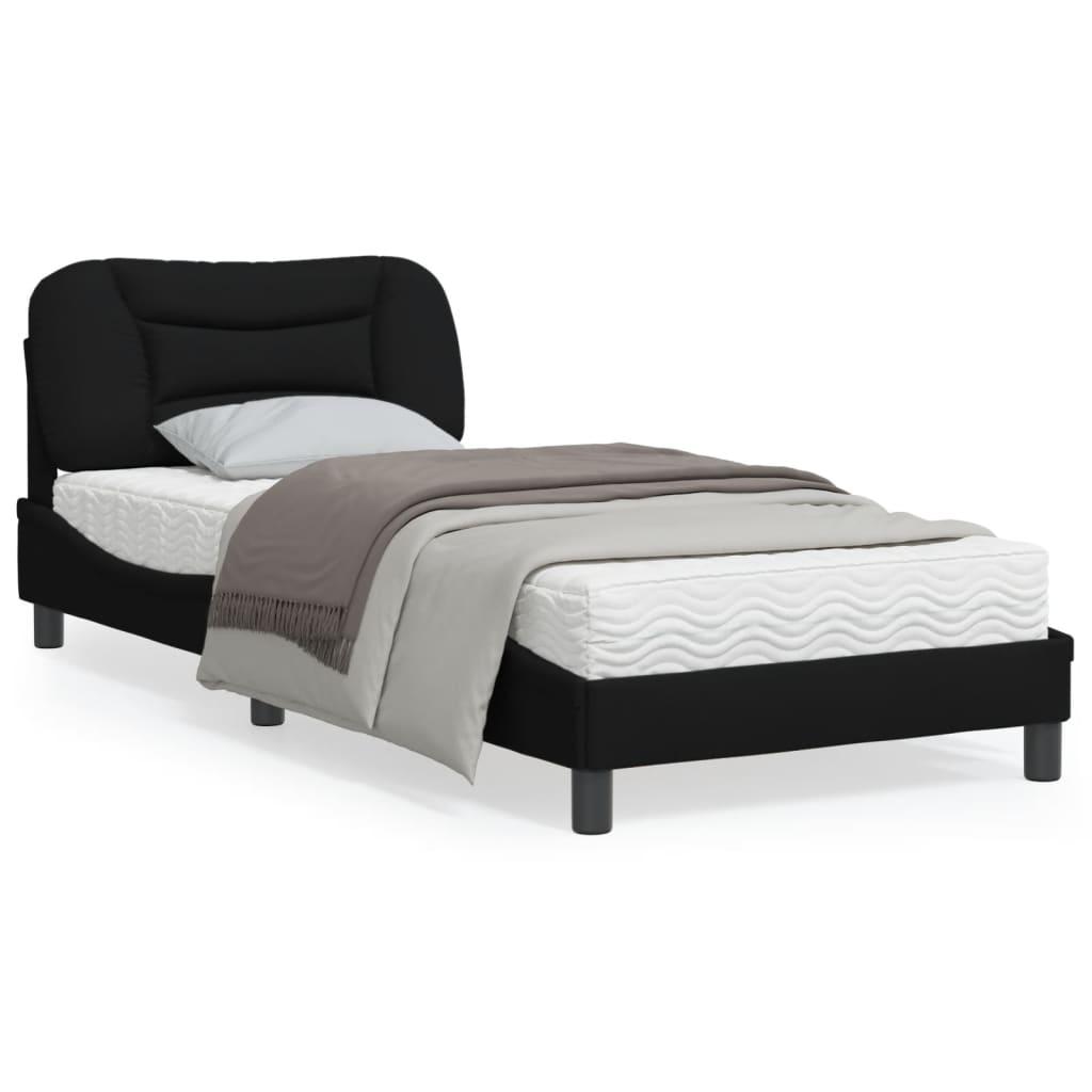 Sengeramme Med Sengegavl 90x200 Stof Sort