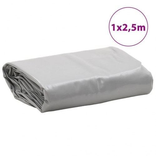 Presenning 1 × 2,5 m - 650 g/m², grå